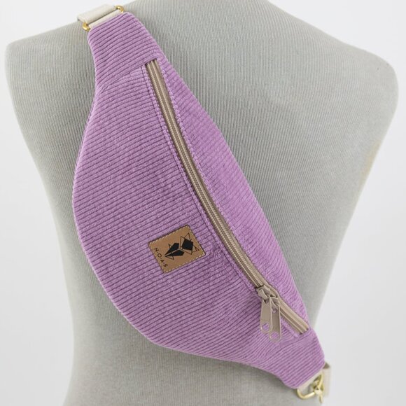 N.O.A.S Handmade Lilac Hip Crossbody Bag Fanny Pack Medium - Picture 1 of 8